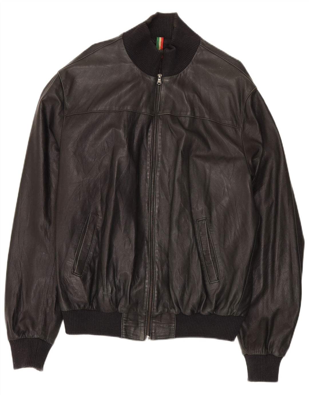 Giacca in pelle da uomo John and Son's UK 38 Pelle nera media
