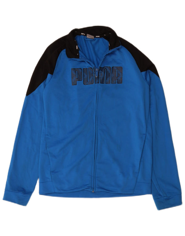 Giacca da ginnastica grafica da ragazzo Puma 15-16 anni Blu Colourblock