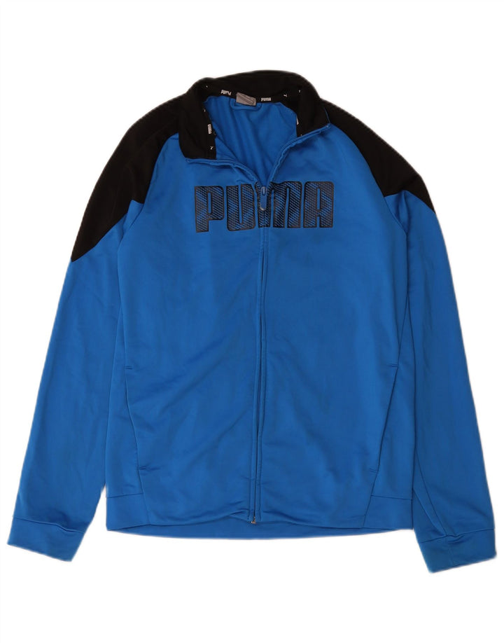 Giacca da ginnastica grafica da ragazzo Puma 15-16 anni Blu Colourblock