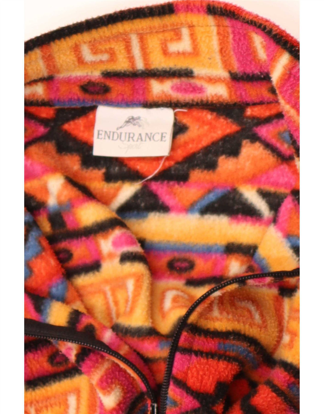 Maglione in pile da uomo Endurance con zip e collo grande multicolore a blocchi di colore