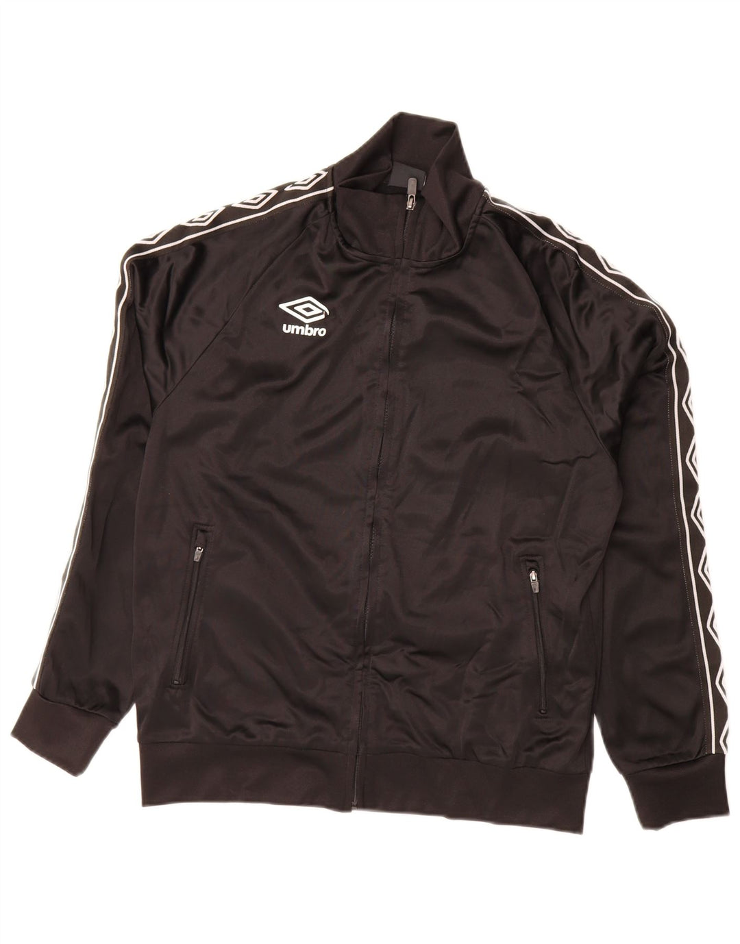 Giacca da tuta grafica da uomo Umbro in poliestere nero medio