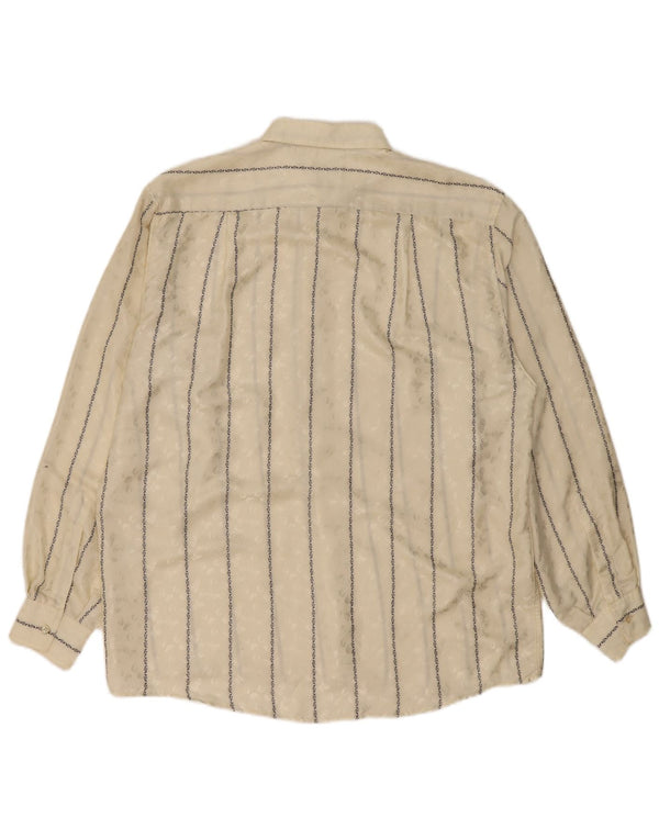 Camicia vintage da uomo a righe larghe beige