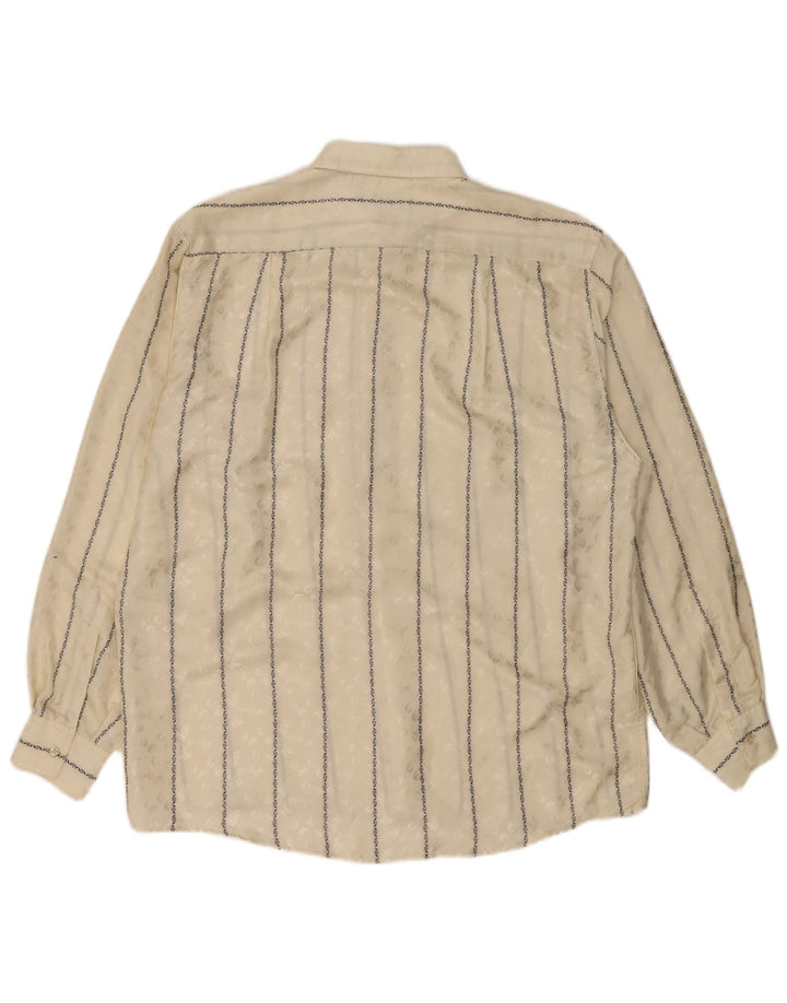 Camicia vintage da uomo a righe larghe beige