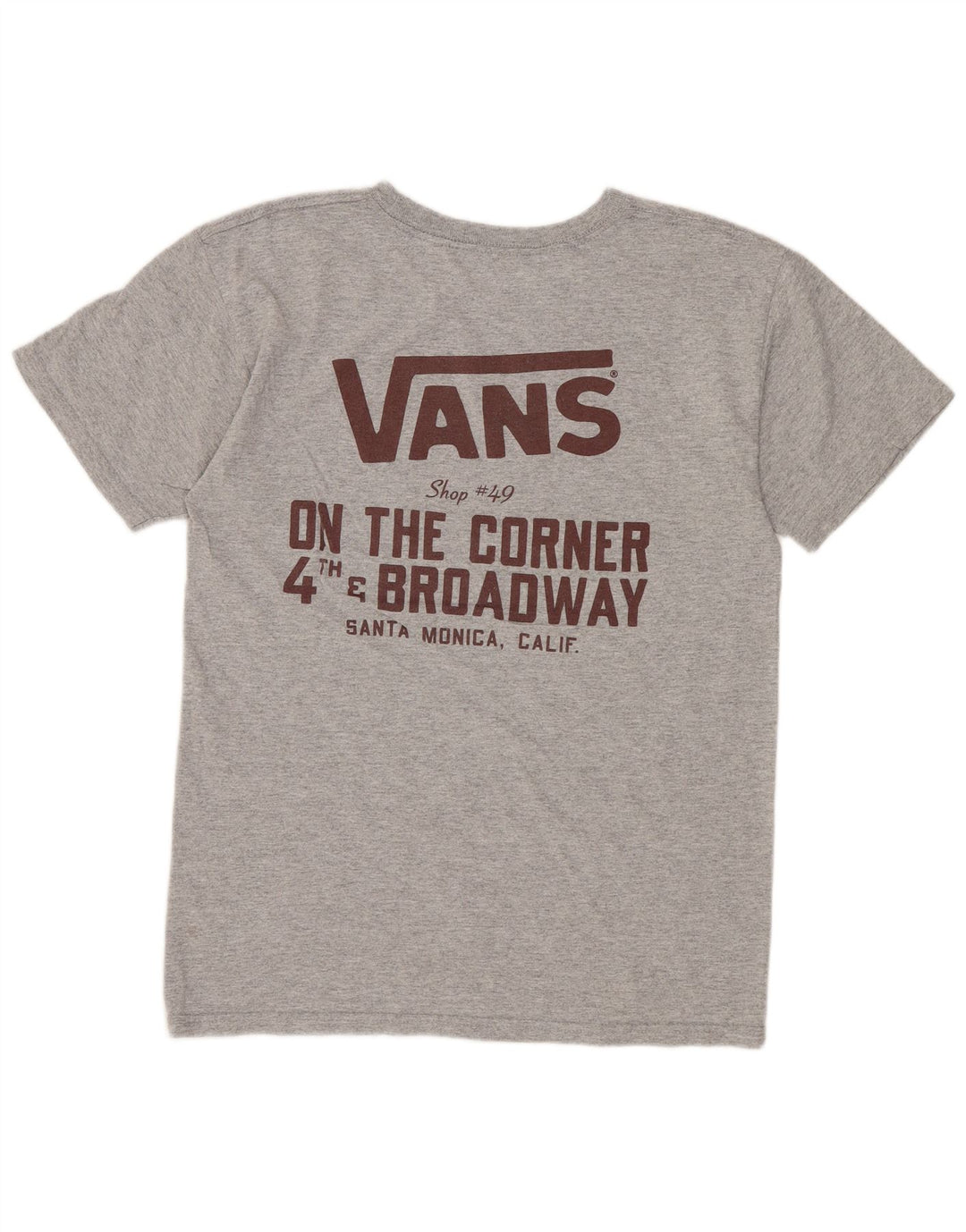 T-shirt grafica da donna VANS Top UK 10 piccola in cotone grigio