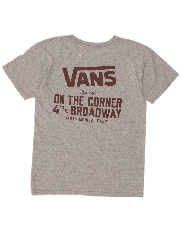 T-shirt grafica da donna VANS Top UK 10 piccola in cotone grigio