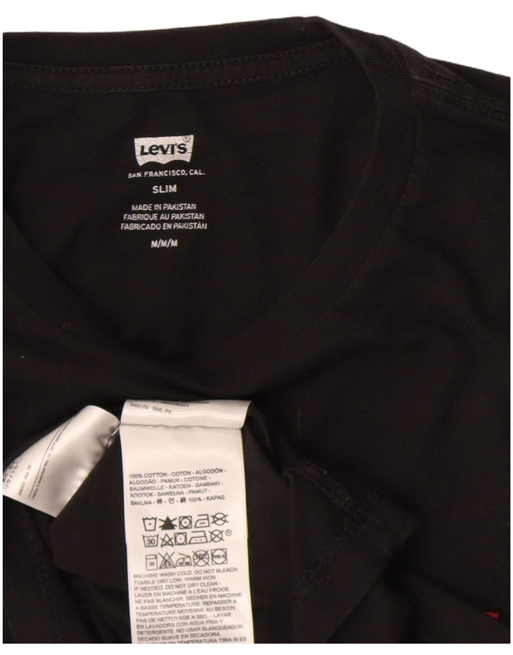 T-shirt da uomo slim fit LEVI'S, cotone medio nero