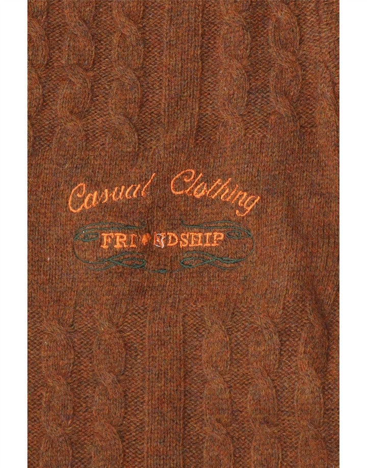 Maglione cardigan da uomo vintage XL marrone