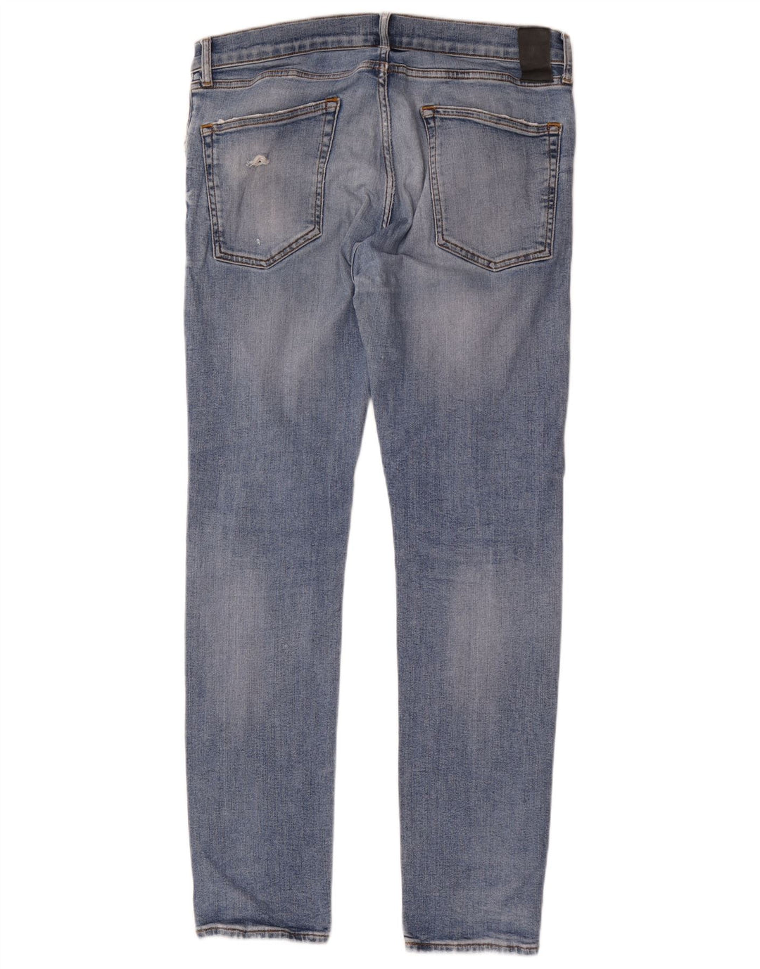 Jeans slim invecchiati da uomo Zara EU 46 XL W36 L33 Blu