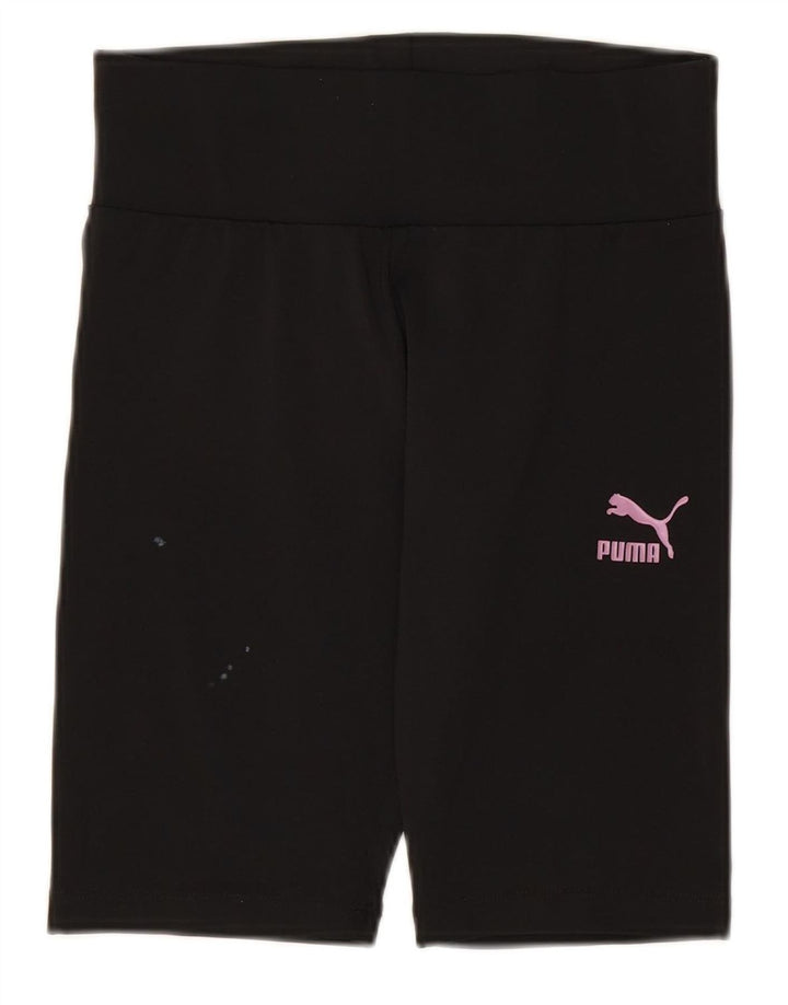 PUMA Womens Sport Shorts UK 8 Small  Black Polyester