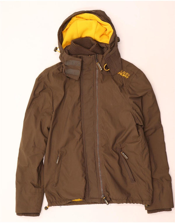 Giacca a vento grafica da donna Superdry UK 16 grande marrone