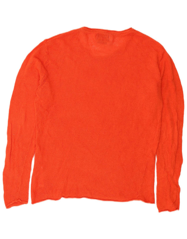 Maglione maglione girocollo da uomo Jack & Jones grande lino arancione