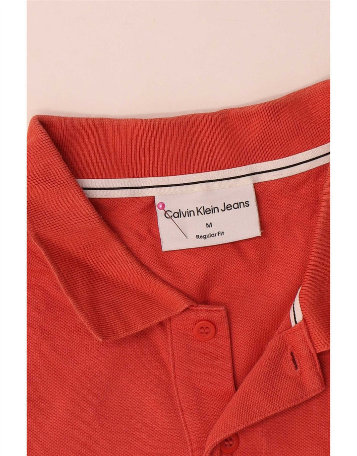 Polo Calvin Klein Jeans da uomo vestibilità regolare in cotone arancione medio