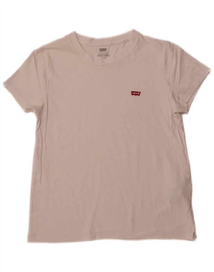 T-shirt da donna LEVI'S UK 10 piccola in cotone bianco