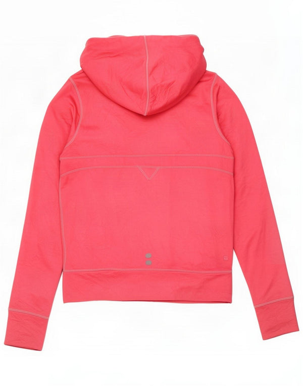Maglione con cappuccio e zip da donna Nike UK 10/12 Poliestere rosa medio