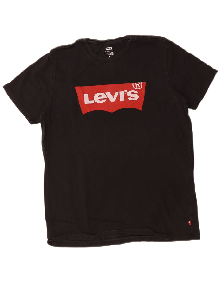 T-shirt grafica da uomo Levi's Top in cotone nero medio