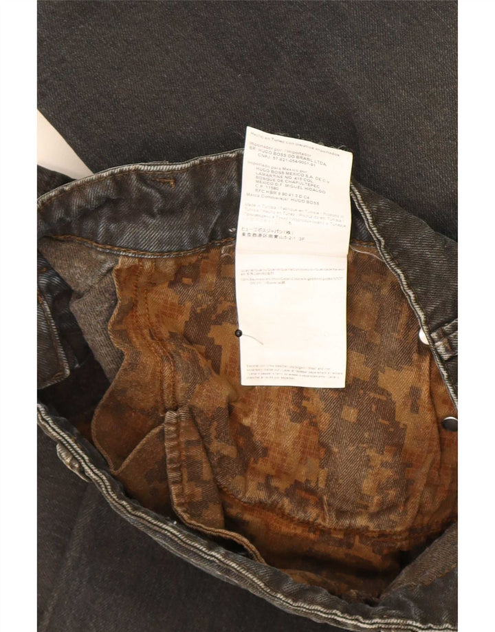 Jeans dritti da uomo Hugo Boss W34 L34 cotone nero