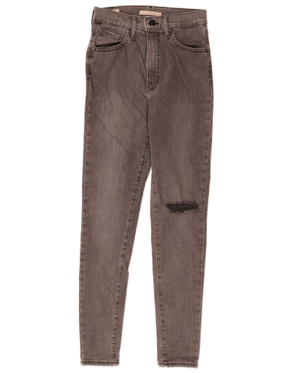 Levi's Donna Mile High Distressed Super Skinny Jeans W28 L29 Grigio
