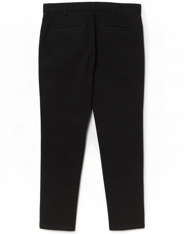 Pantaloni chino slim da donna Benetton UK 12 Medium W32 L27 Cotone nero