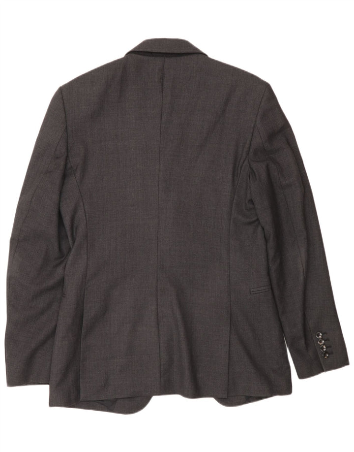 Giacca blazer da uomo a 1 bottone Reiss UK 36 piccola grigia