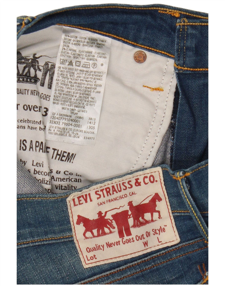 Jeans dritti da uomo Levi's W32 L32 in cotone blu