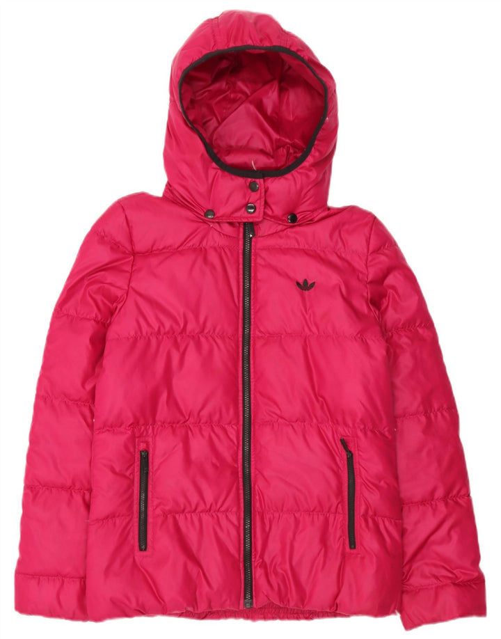 Giacca imbottita con cappuccio da donna Adidas EU 38 poliestere rosa medio