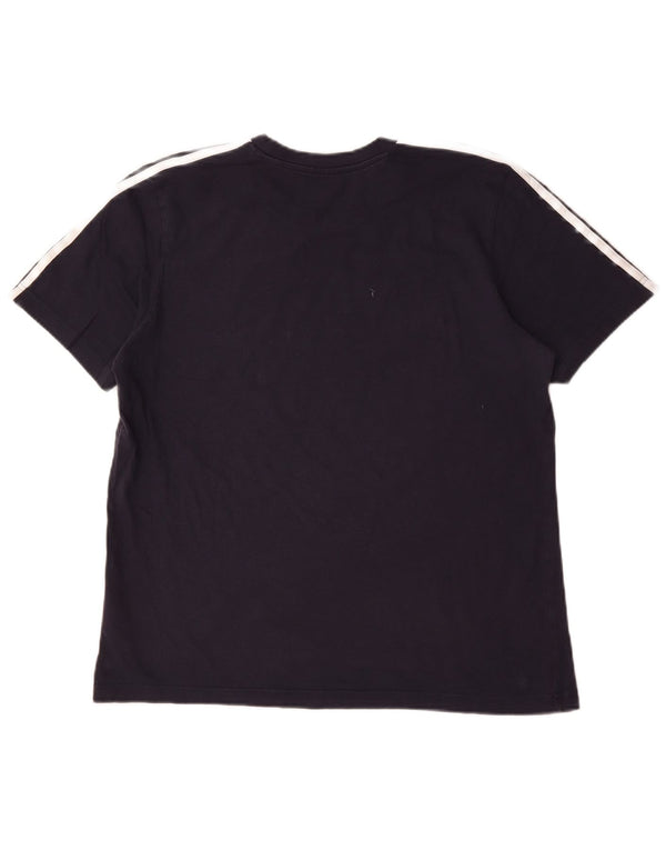 T-shirt da uomo Adidas Top Large in cotone blu navy