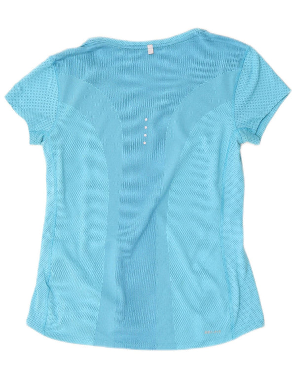 T-shirt Nike Dri Fit da donna, taglia UK 10, piccola, in poliestere color block blu