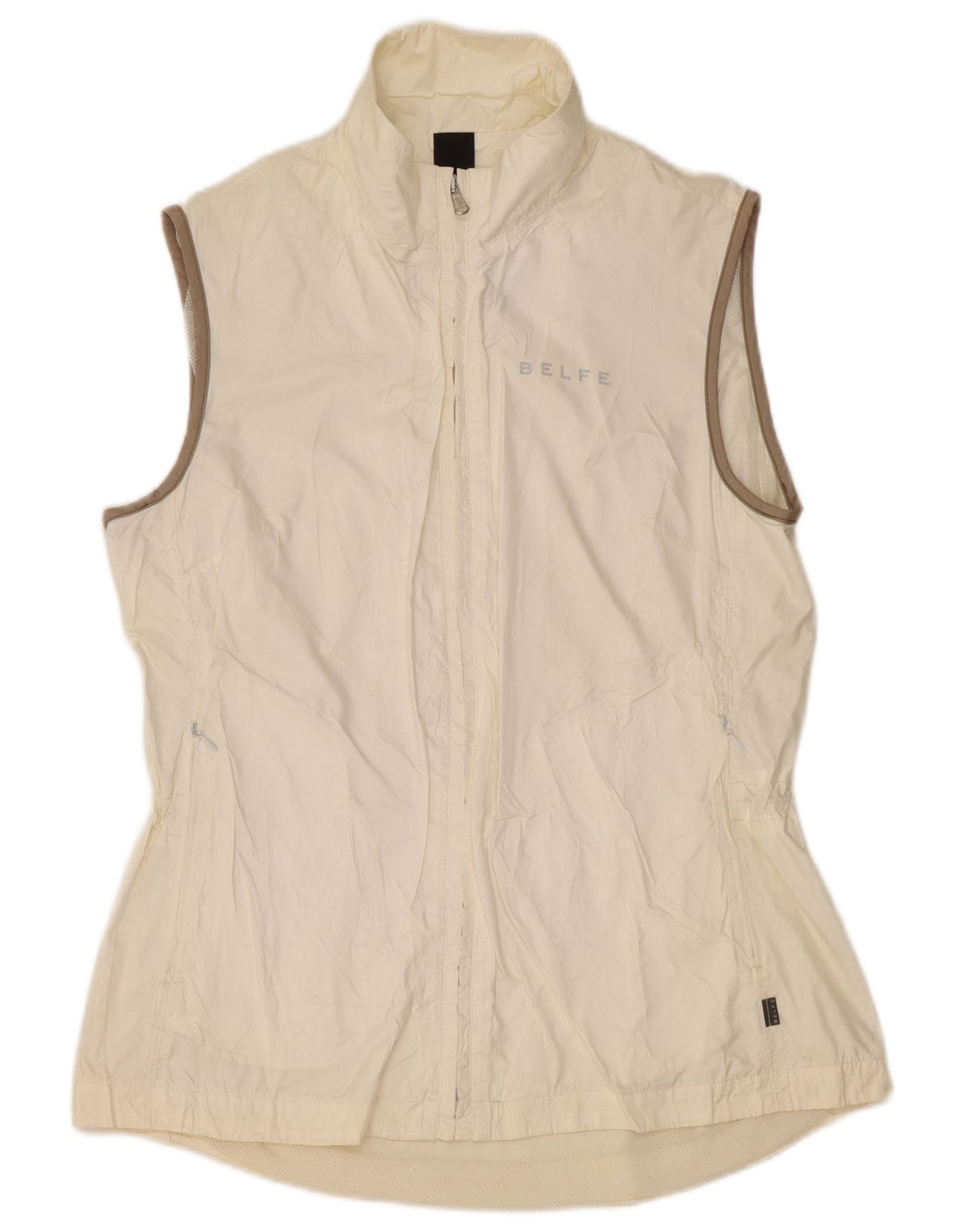 Giacca da tuta senza maniche da donna Belfe UK 14 Large Bianco Poliammide