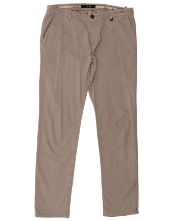 Pantaloni Chino Slim Uomo Liu Jo IT 50 Large W34 L31 Cotone Grigio