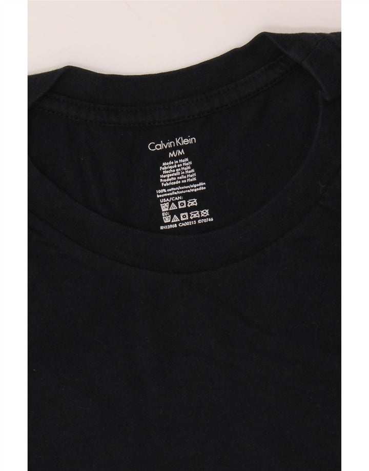 CALVIN KLEIN T-shirt da uomo Top medio in cotone blu navy