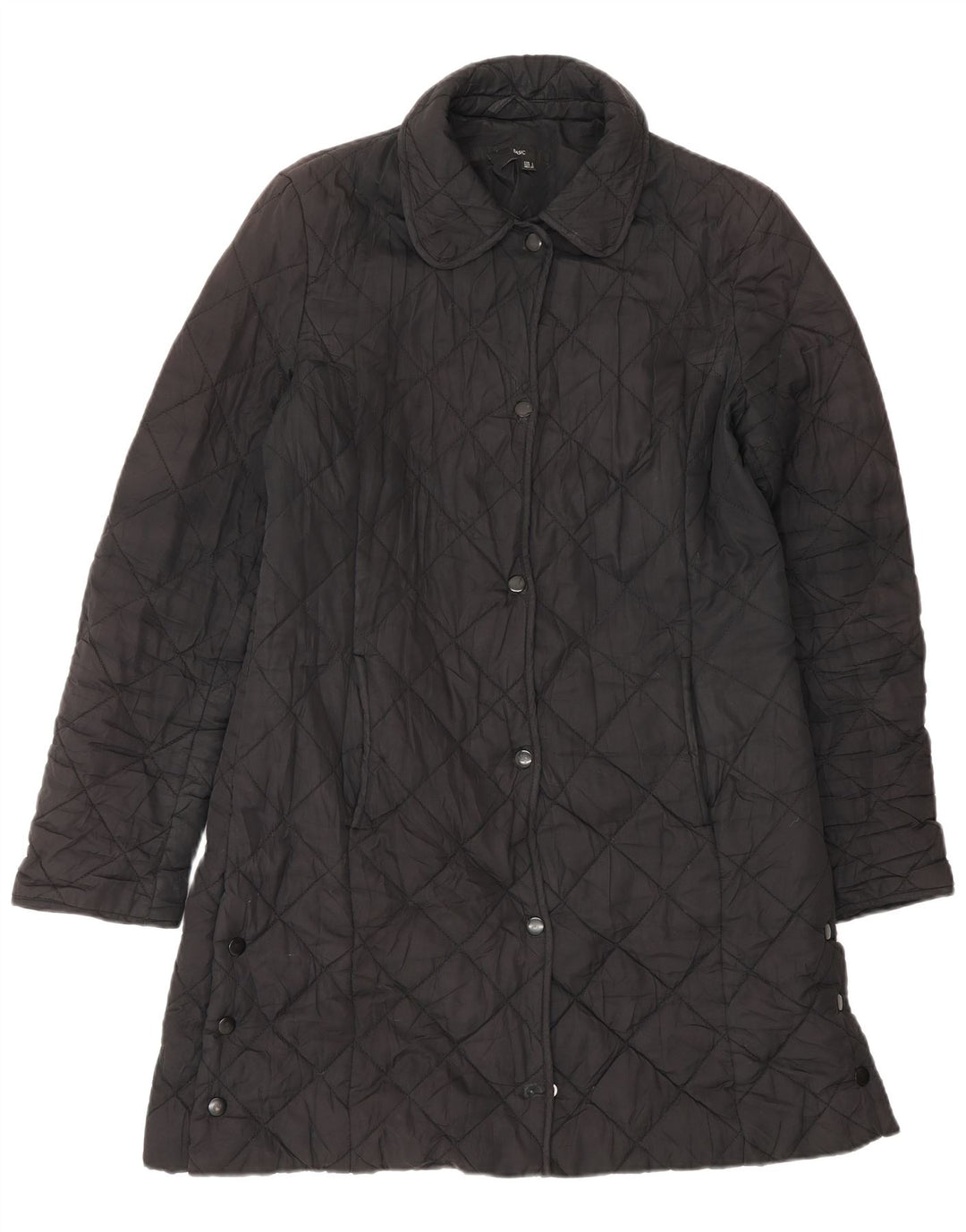 Cappotto trapuntato da donna Zara UK 16 grande nero