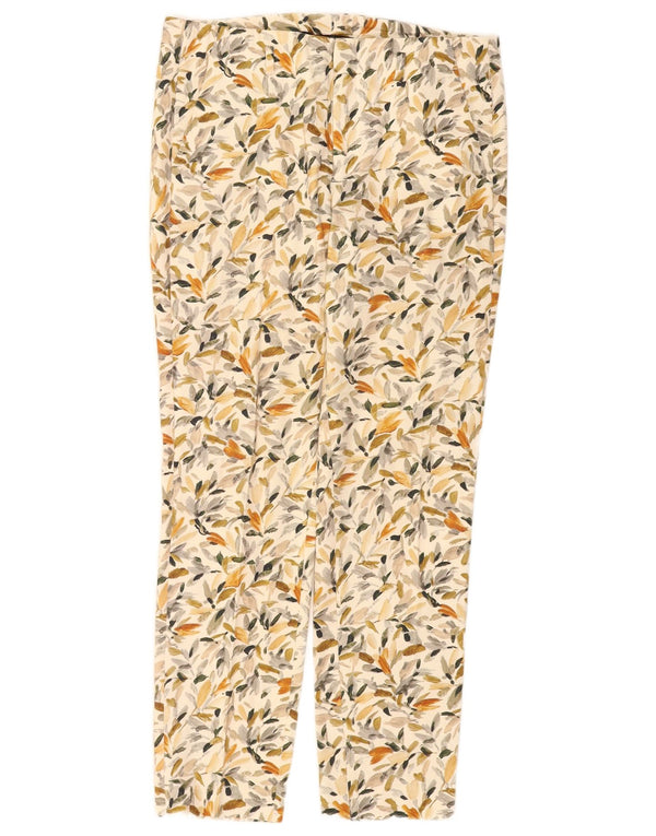 Pantaloni chino dritti da donna Zara EU 38 Small W28 L27 Cotone floreale beige