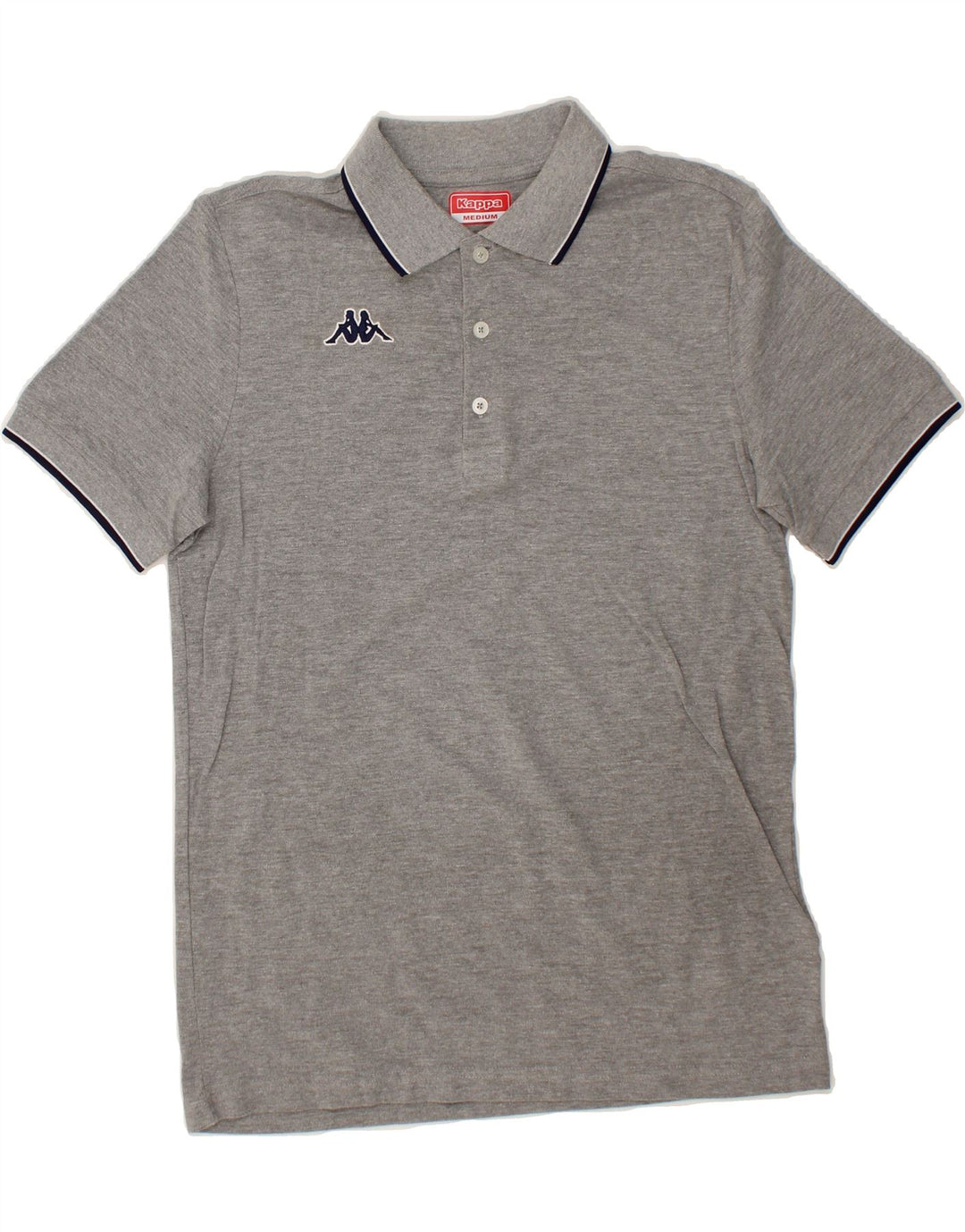 KAPPA Mens Polo Shirt Medium Grey Cotton Vintage Kappa and Second-Hand Kappa from Messina Hembry 