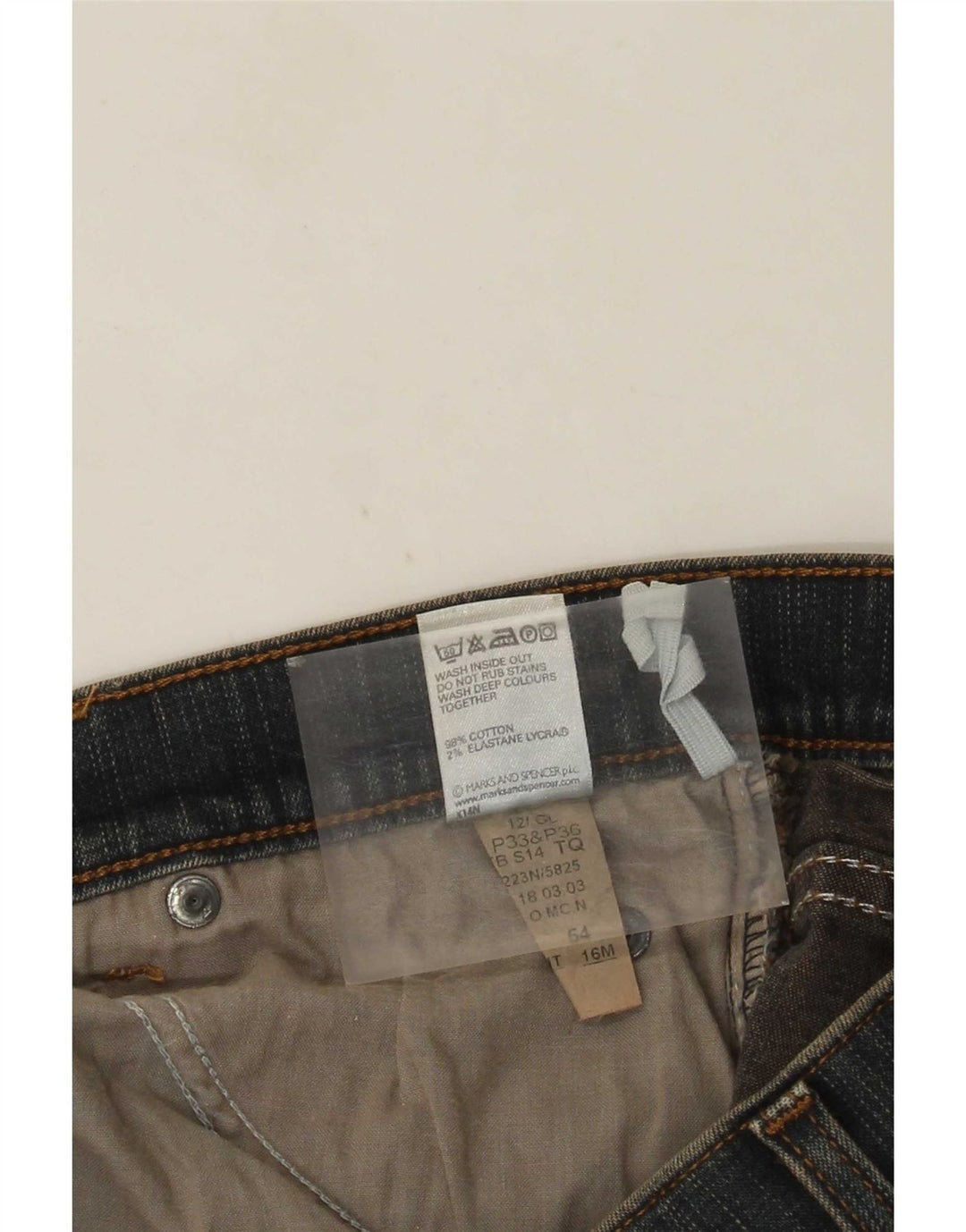 Jeans Bootcut da donna Marks & Spencer UK 16 Large W32 L31 Cotone blu