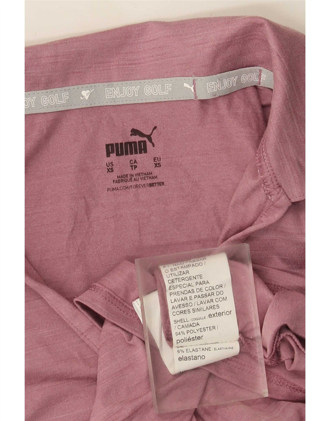 Polo da donna Puma UK 6 XS poliestere chiazzato rosa