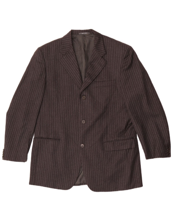 Giacca Blazer da Uomo a 3 Bottoni Cerruti 1881 IT 52 XL Lana a Righe Grigie