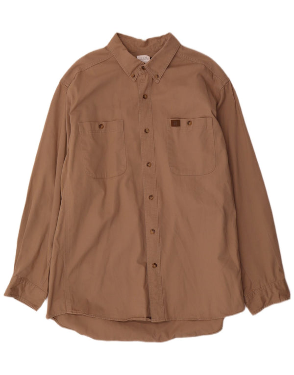 Camicia da uomo Wrangler XL in cotone marrone