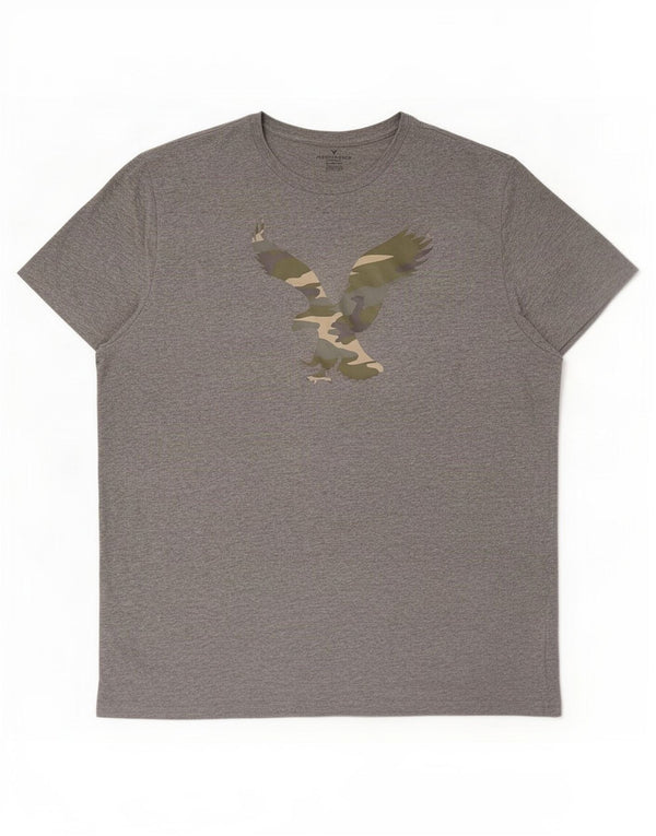 T-shirt grafica da uomo American Eagle Top 2XL cotone grigio