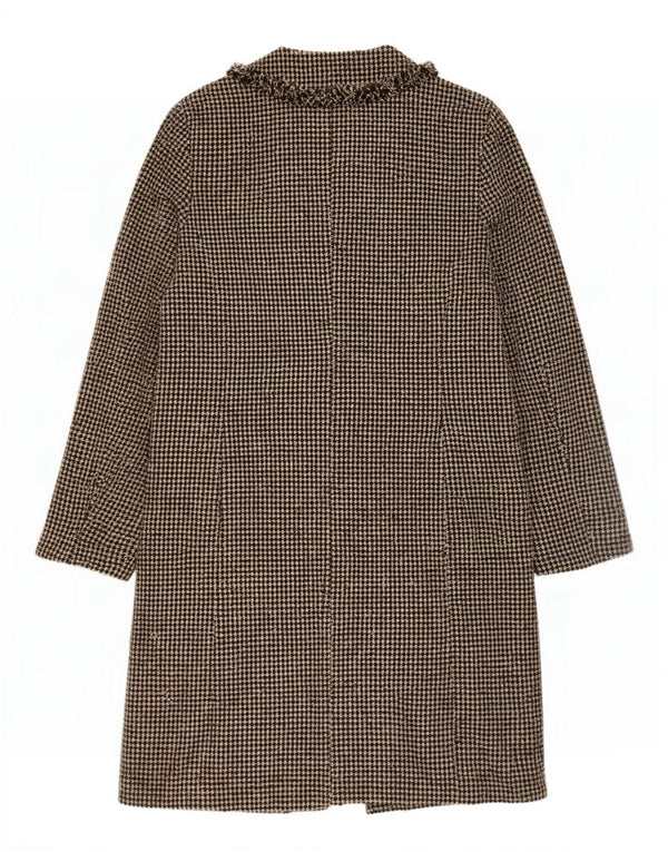Soprabito da donna Quin And Donnelly UK 18 XL Acrilico pied de poule marrone