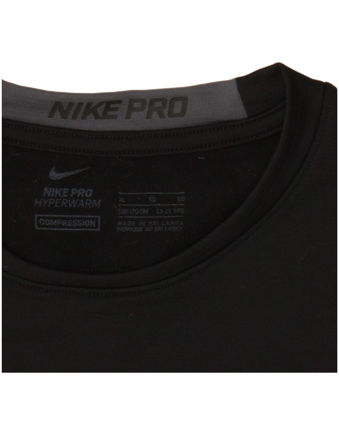 Maglia grafica Nike da ragazzo a manica lunga 13-14 anni XL Nera