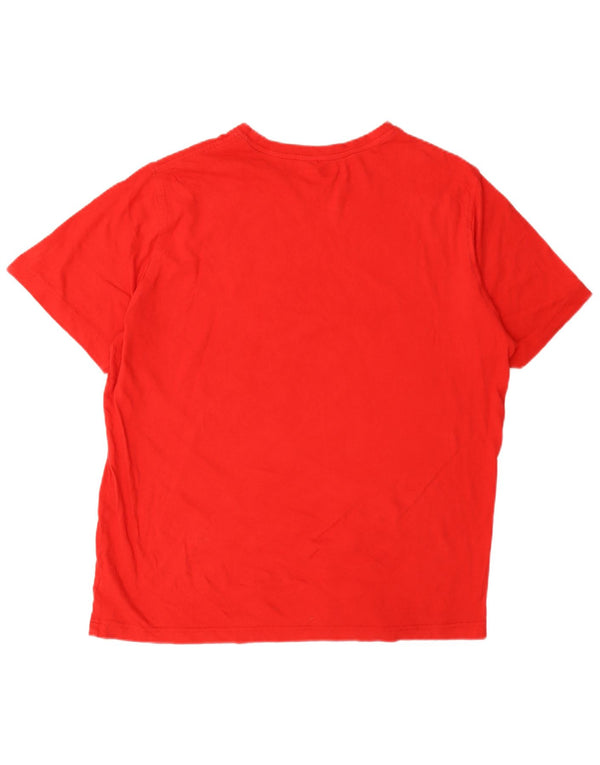 T-shirt grafica da uomo Champion Top grande in cotone rosso