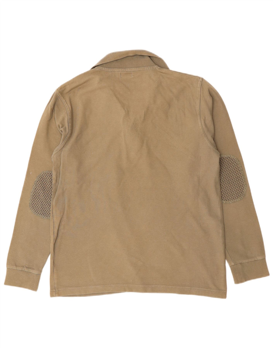 Polo da uomo a maniche lunghe AVIREX in cotone kaki medio