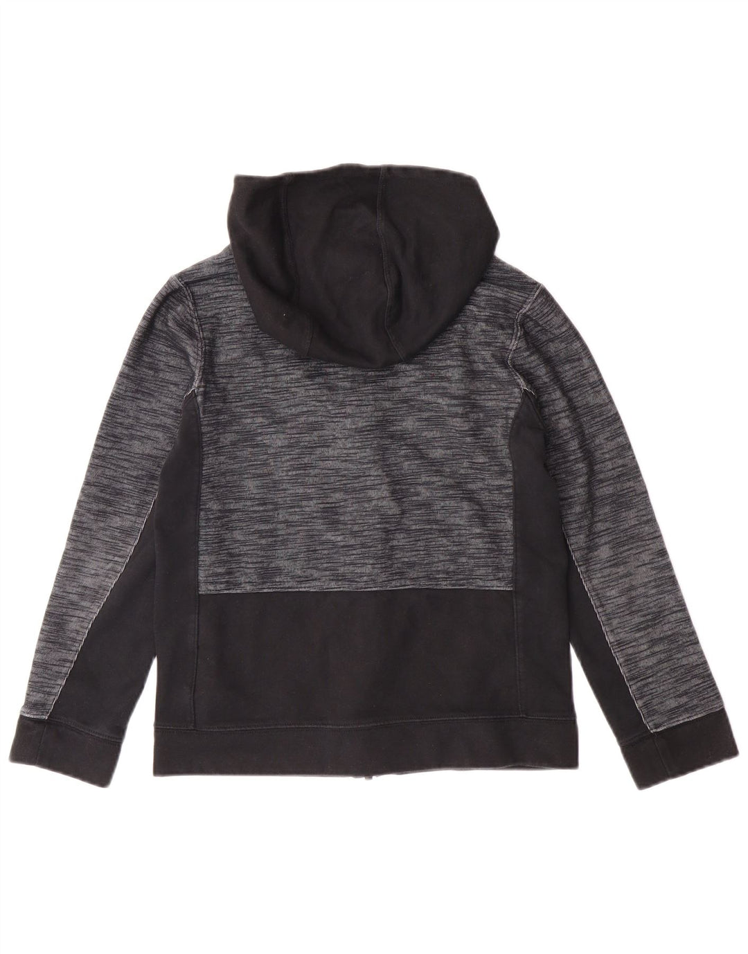 Maglione con cappuccio e zip NIKE per ragazzi 10-11 anni in cotone color block medio nero