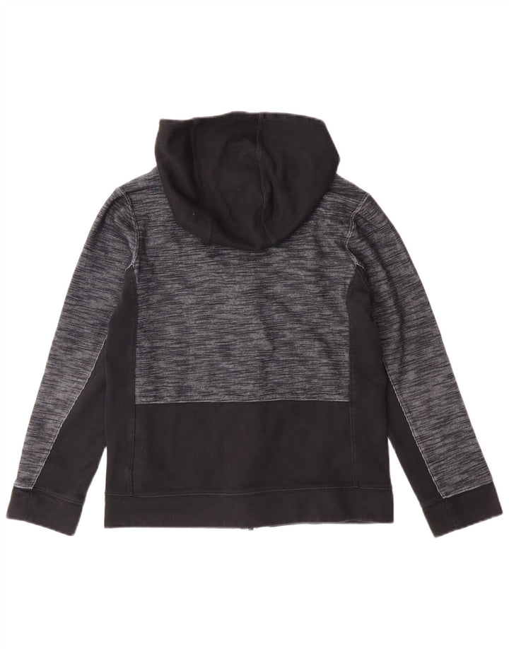 Maglione con cappuccio e zip NIKE per ragazzi 10-11 anni in cotone color block medio nero