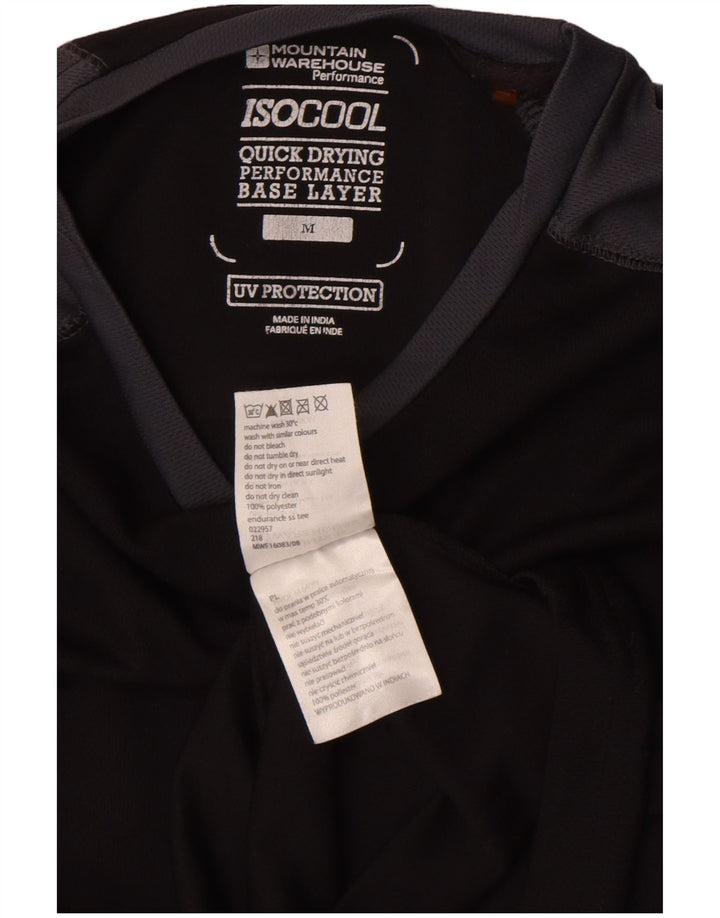 T-shirt IsoCool da uomo Mountain Warehouse Top color block nero medio