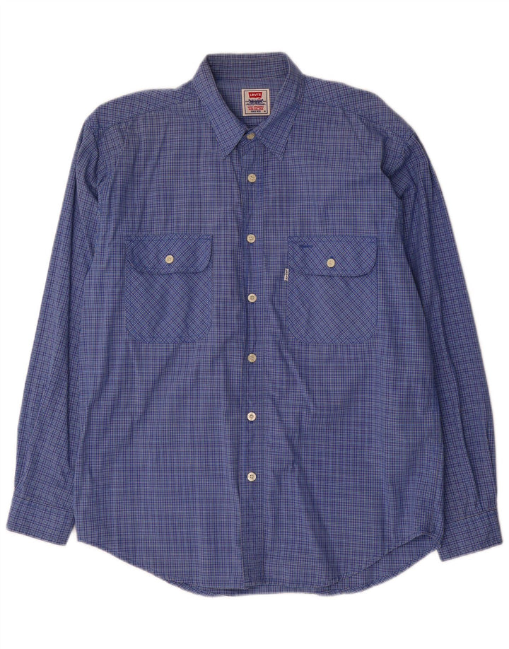 Camicia Levi's Uomo in cotone a quadri blu medio