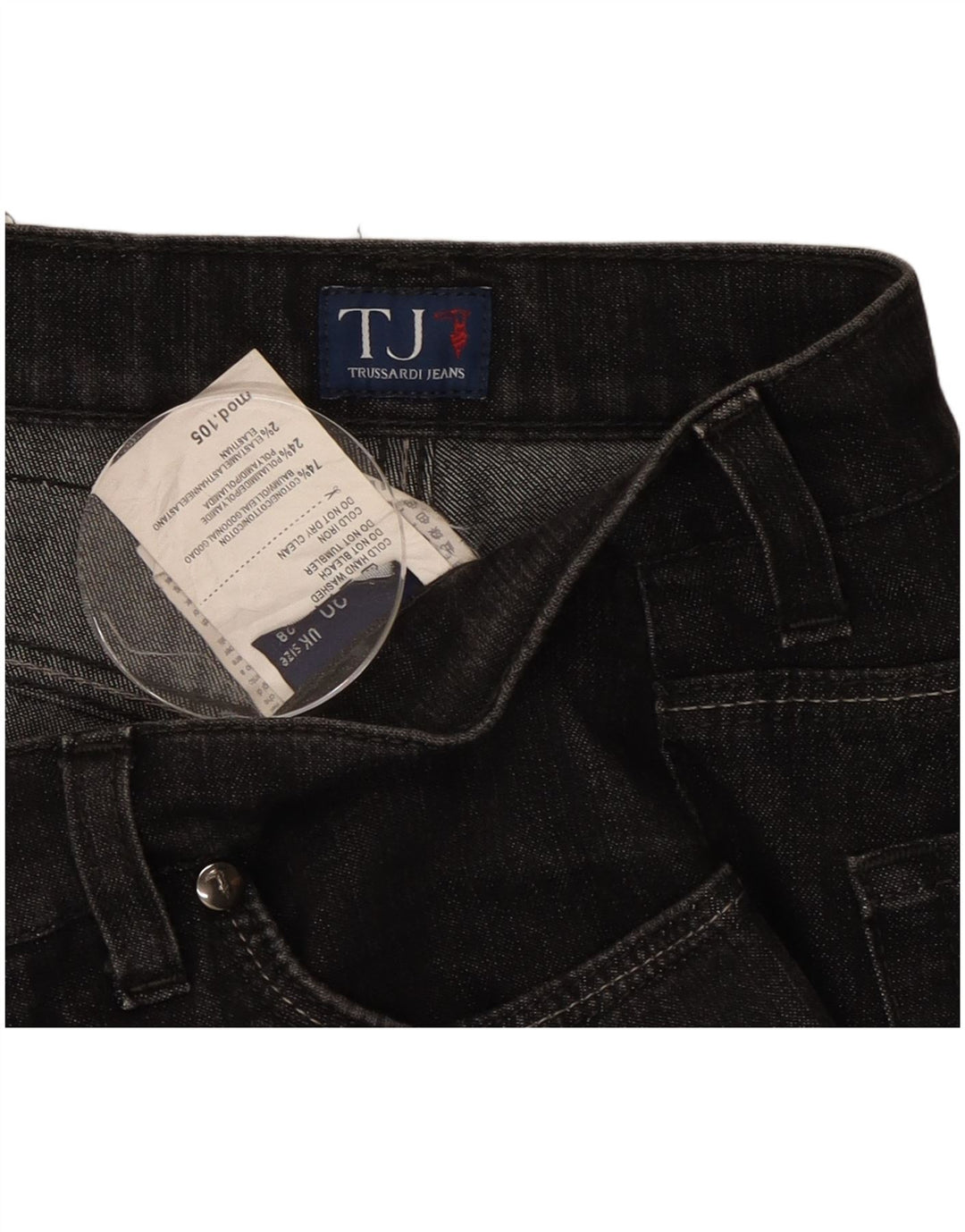 Jeans Trussardi Donna Bootcut W28 L31 Cotone Nero