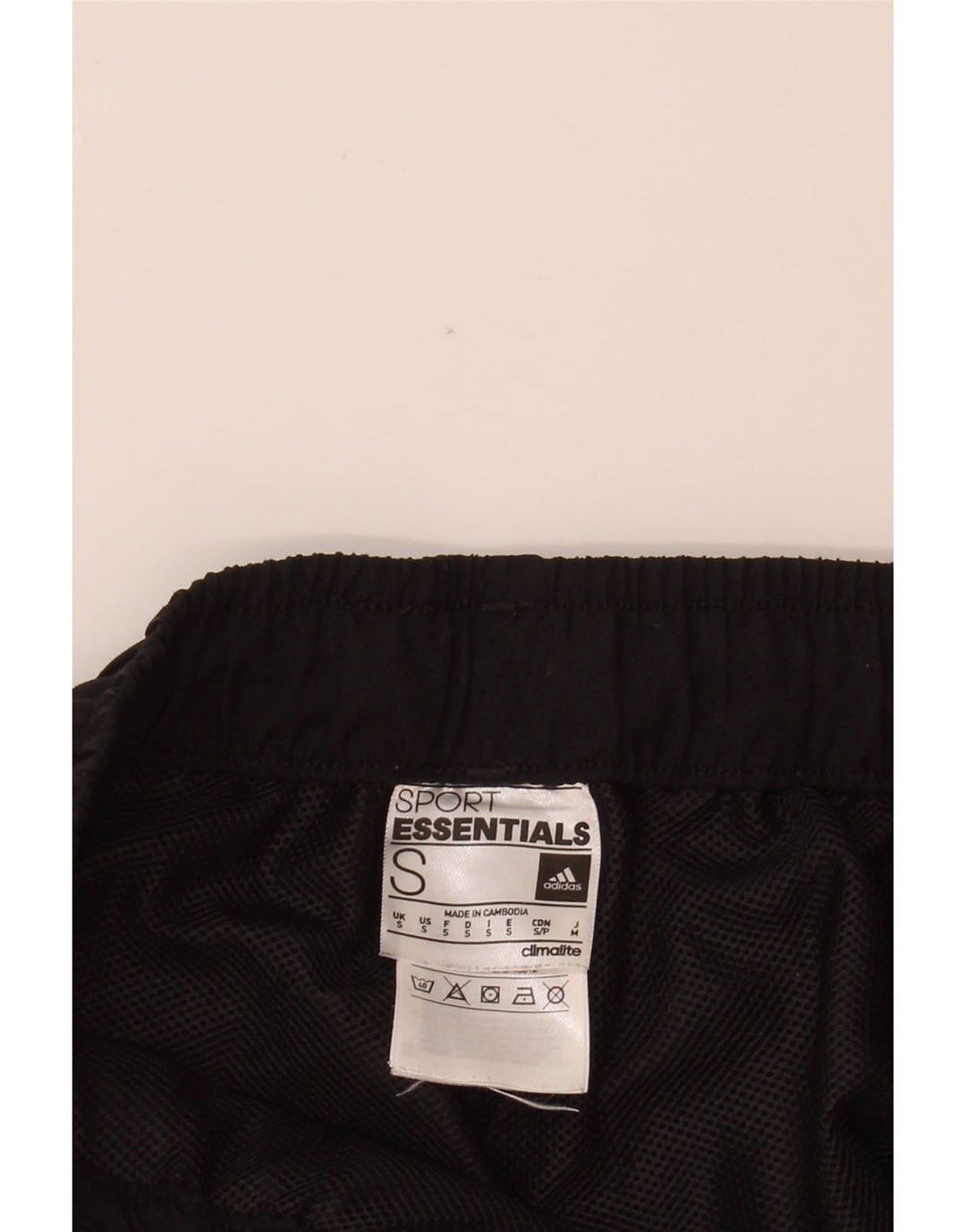 Pantaloncini sportivi ADIDAS Climalite da uomo piccoli in poliestere nero