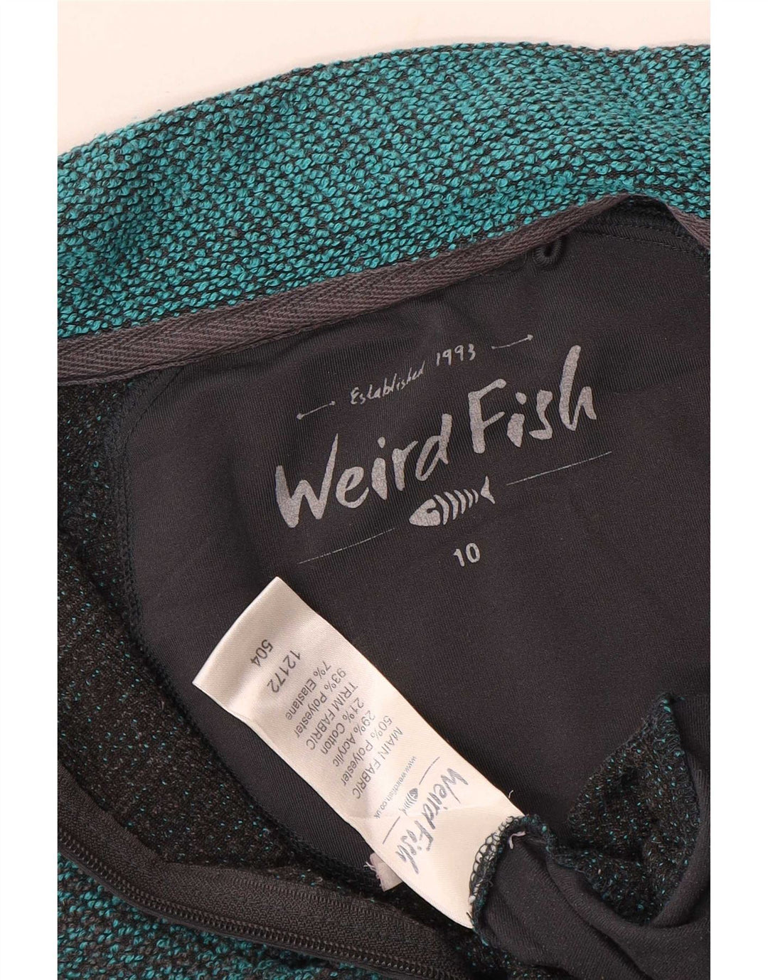 Giacca da tuta da donna Weird Fish UK 10 Small Blue Colourblock