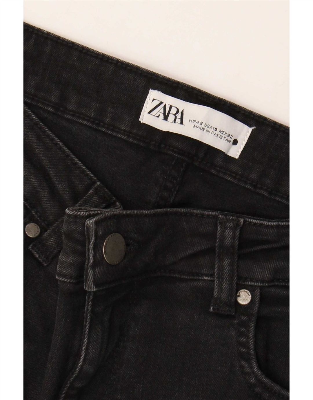 Jeans skinny da donna Zara EU 42 Large W32 L30 Neri